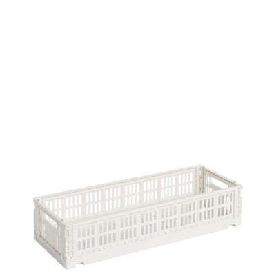 HAY Úložný box Colour Crate, Mini Oblong, Off-White - DESIGNSPOT