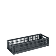 HAY Úložný box Colour Crate, Mini Oblong, Charcoal - DESIGNSPOT