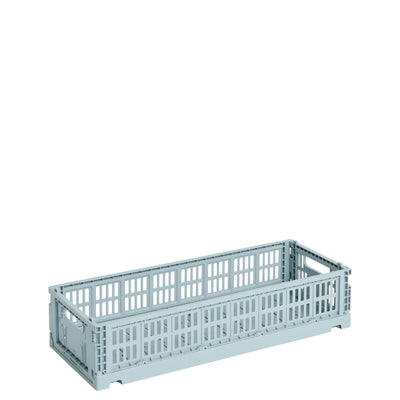 HAY Úložný box Colour Crate, Mini Oblong, Dusty Blue - DESIGNSPOT