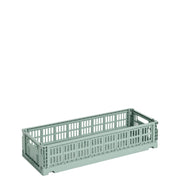 HAY Úložný box Colour Crate, Mini Oblong, Sage Green - DESIGNSPOT