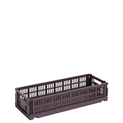 HAY Úložný box Colour Crate, Mini Oblong, Bordeaux - DESIGNSPOT