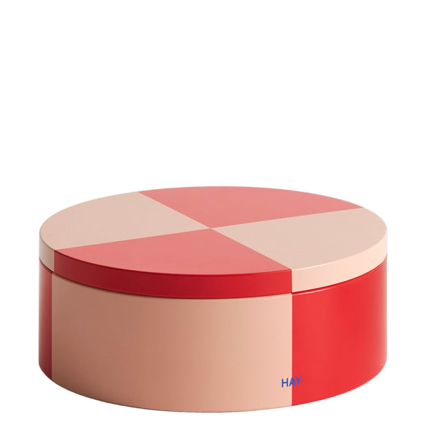 Hay Dóza Tin, Round, Red / Soft pink - DESIGNSPOT