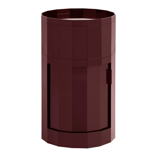 HAY Úložný stolek Facet, High, Burgundy - DESIGNSPOT