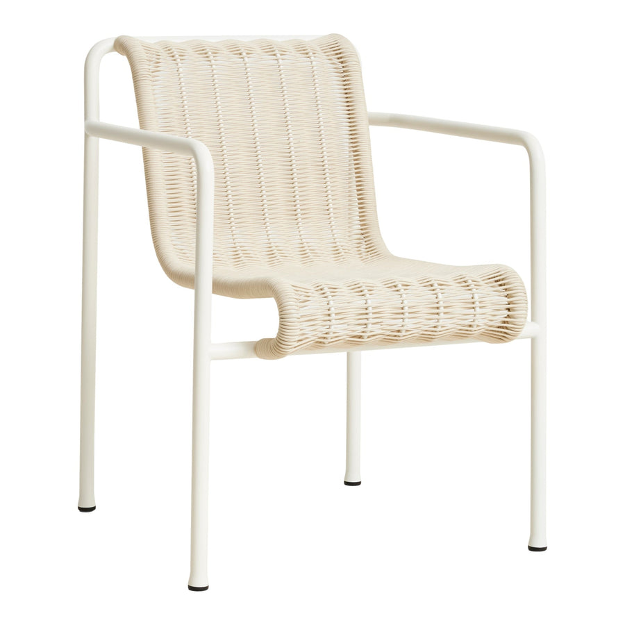 Záhradná stolička Palissade Cord Dining Armchair, Cream White