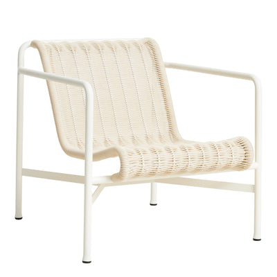 HAY Zahradní křeslo Palissade Cord Lounge Low, Cream White - DESIGNSPOT