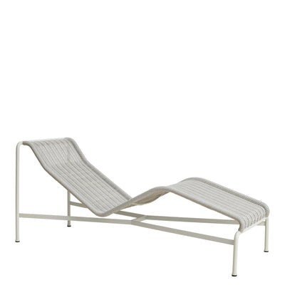 HAY Zahradní lehátko Palissade Cord Chaise Longue, Sky Grey - DESIGNSPOT