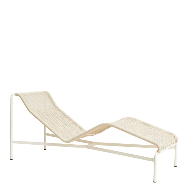 HAY Zahradní lehátko Palissade Cord Chaise Longue, Cream White - DESIGNSPOT