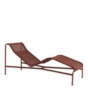 HAY Zahradní lehátko Palissade Cord Chaise Longue, Iron Red - DESIGNSPOT