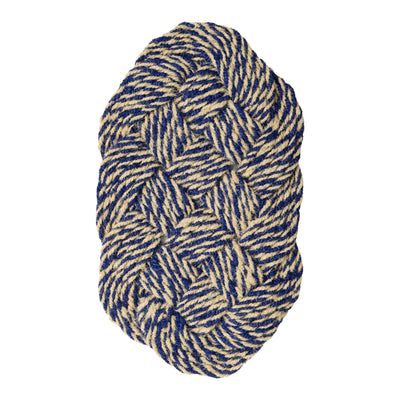 HAY Rohožka Coco, Swirl, Blue and Off-White - DESIGNSPOT