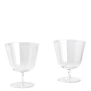 HAY Křišťálová skleničky Curve Stem, Clear - DESIGNSPOT