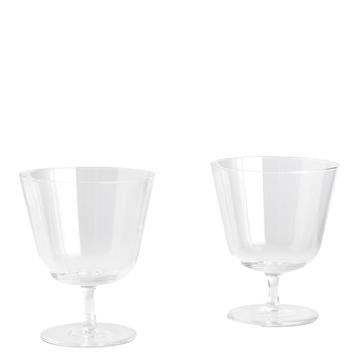 HAY Křišťálová skleničky Curve Stem, Clear - DESIGNSPOT