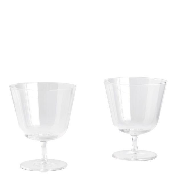HAY Křišťálová skleničky Curve Stem, Clear - DESIGNSPOT
