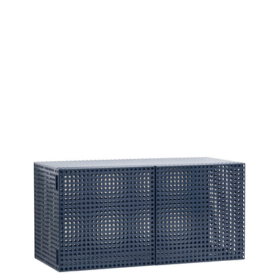 HAY Nástěnná skříňka Perforated, Steel Blue - DESIGNSPOT