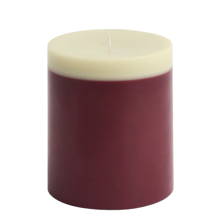 Sviečka Silo, Medium, Bordeaux and Lime White