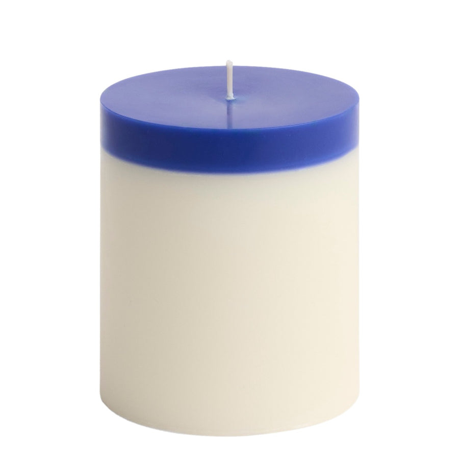 Sviečka Silo, Medium, Ivory and Royal Blue