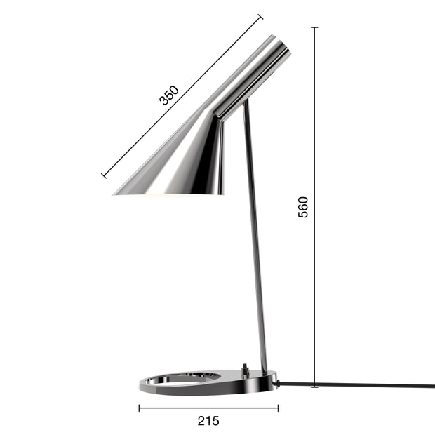 Louis Poulsen Stolní lampa AJ, Stainless steel polished - DESIGNSPOT