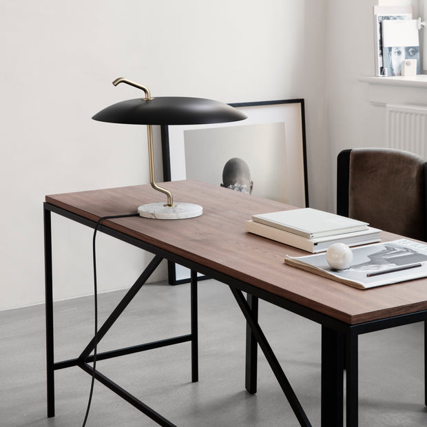 Astep Stolní lampa Model 537, Brass / Black / White - DESIGNSPOT