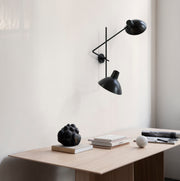 Astep Nástěnné svítidlo VV Cinquanta Twin, Brass / White - DESIGNSPOT
