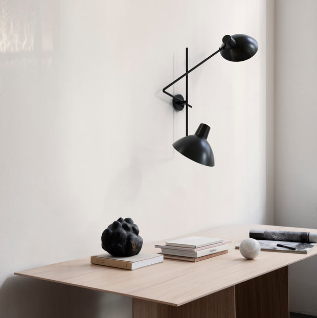 Astep Nástěnné svítidlo VV Cinquanta Twin, Brass / White - DESIGNSPOT