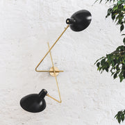 Astep Nástěnné svítidlo VV Cinquanta Twin, Brass / White - DESIGNSPOT