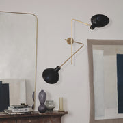 Astep Nástěnné svítidlo VV Cinquanta Twin, Brass / White - DESIGNSPOT