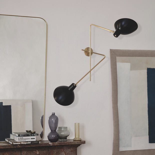 Astep Nástěnné svítidlo VV Cinquanta Twin, Brass / White - DESIGNSPOT