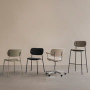 Audo Copenhagen Kancelářská židle Co Task s područkami, Chrome / Natural Oak - DESIGNSPOT