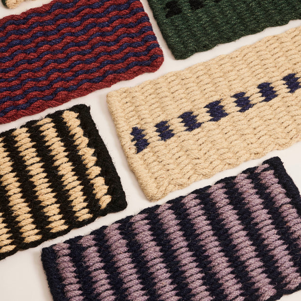 HAY Rohožka Coco, Wide, Lavender and Navy - DESIGNSPOT