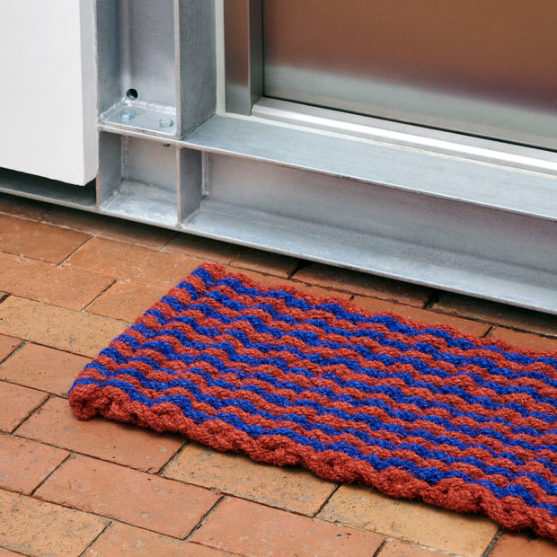 HAY Rohožka Coco, Wide, Lavender and Navy - DESIGNSPOT
