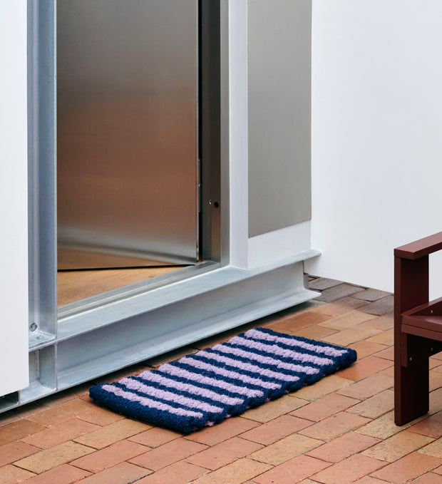 HAY Rohožka Coco, Wide, Lavender and Navy - DESIGNSPOT
