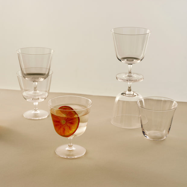 HAY Křišťálove skleničky Curve Tumbler, Clear - DESIGNSPOT