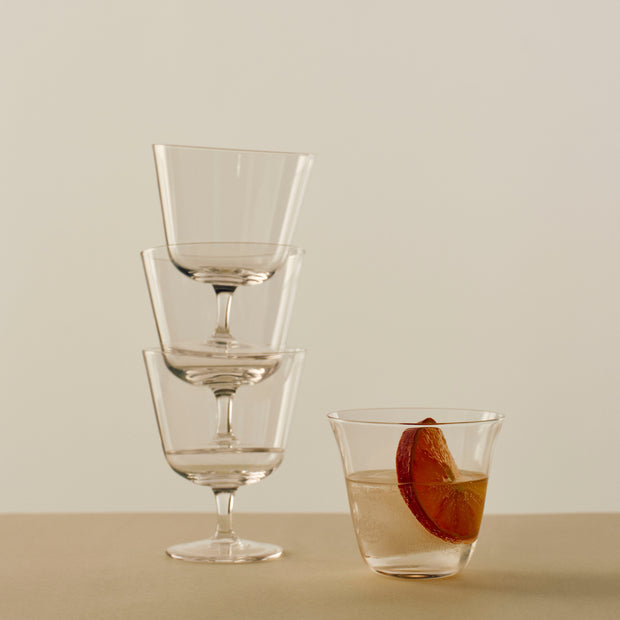 HAY Křišťálove skleničky Curve Tumbler, Clear - DESIGNSPOT