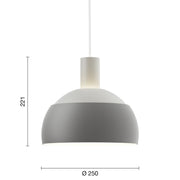 Louis Poulsen Závěsná lampa FJ Elements, Original Grey - DESIGNSPOT