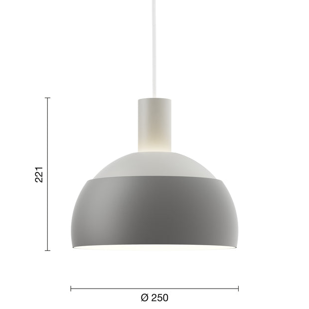 Louis Poulsen Závěsná lampa FJ Elements, Original Grey - DESIGNSPOT