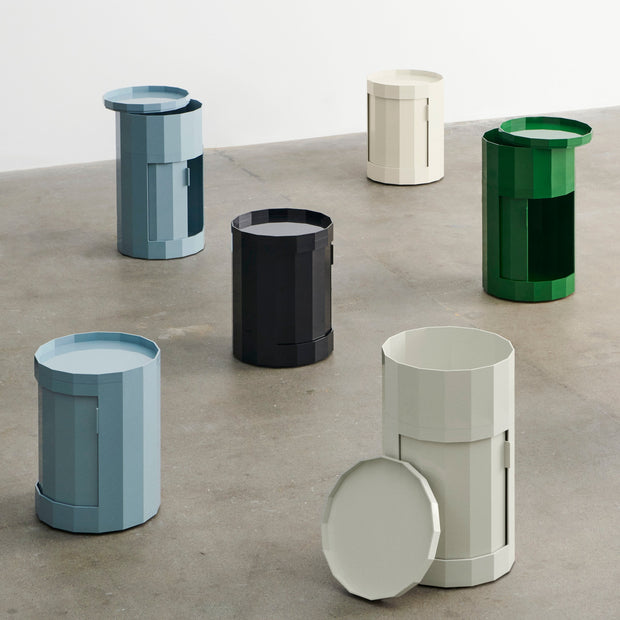 HAY Úložný stolek Facet, High, Misty Blue - DESIGNSPOT