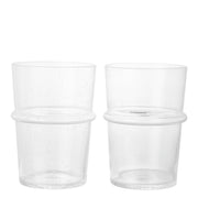 Ferm Living Skleničky Boya Tall, Clear with Bubbles, sada 2 kusů - DESIGNSPOT