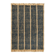 Ferm Living Koberec Athens Stripes, Natural / Ink Blue - DESIGNSPOT