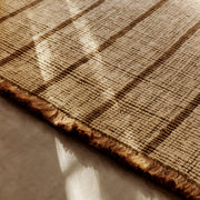 Ferm Living Koberec Athens Stripes, Natural / Ink Blue - DESIGNSPOT