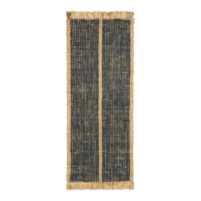 Ferm Living Běhoun Athens Stripes, Natural / Ink Blue - DESIGNSPOT