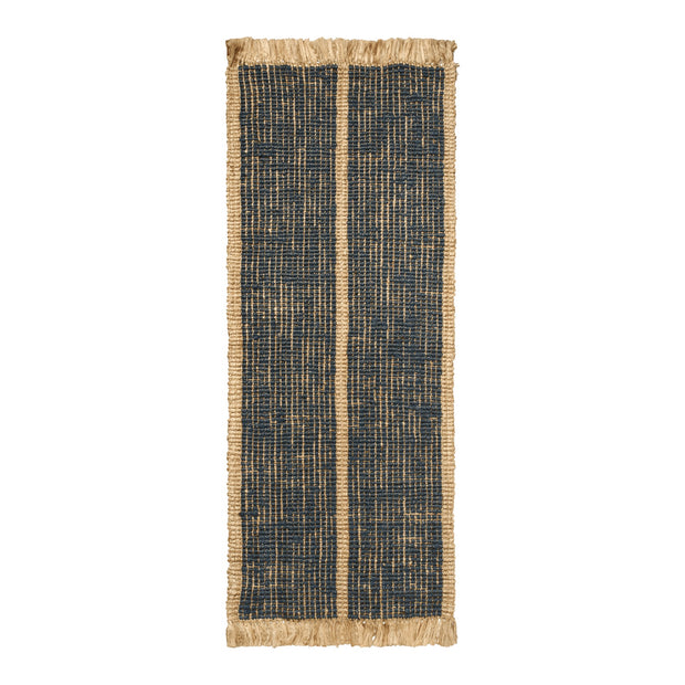 Ferm Living Běhoun Athens Stripes, Natural / Ink Blue - DESIGNSPOT