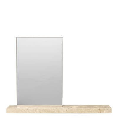 Ferm Living Stolní zrcadlo Caseta, Travertine - DESIGNSPOT