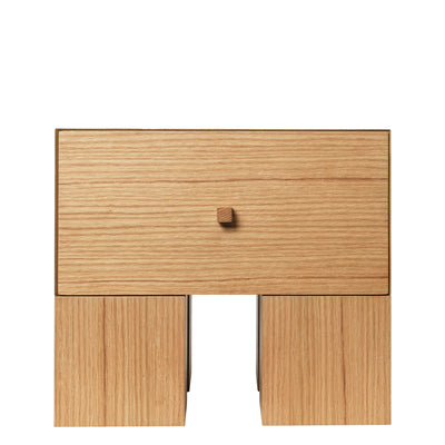 Ferm Living Noční stolek Kuben, 1x1, Natural Oak - DESIGNSPOT