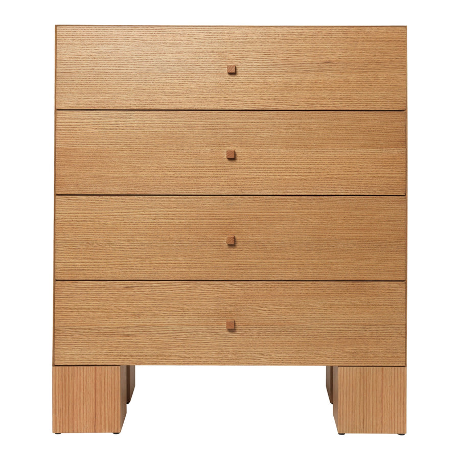 Komoda Kuben, 1x4, Natural Oak