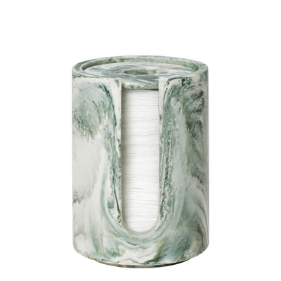 Ferm Living Krabička na vatové polštářky Mist, Emerald / Off-White - DESIGNSPOT