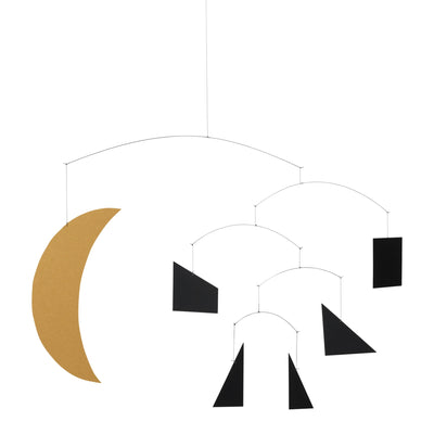 Ferm Living Závěsná dekorace Phase, Black / Gold - DESIGNSPOT