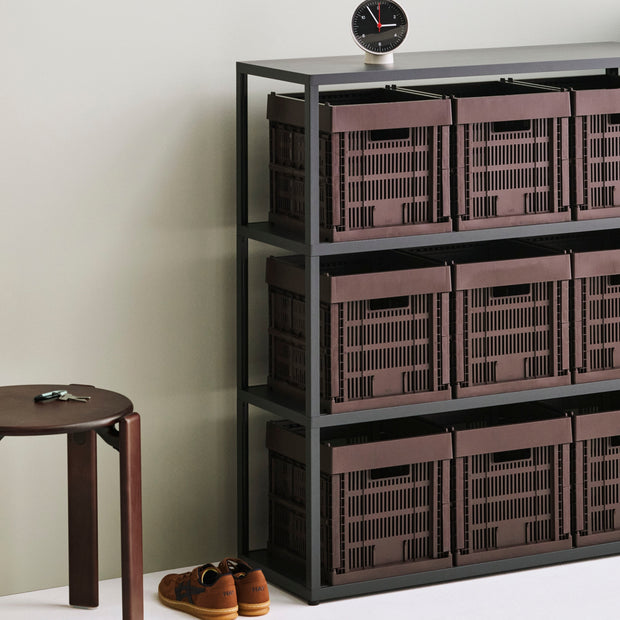 HAY Úložný box Colour Crate, Cube, Sage Green - DESIGNSPOT