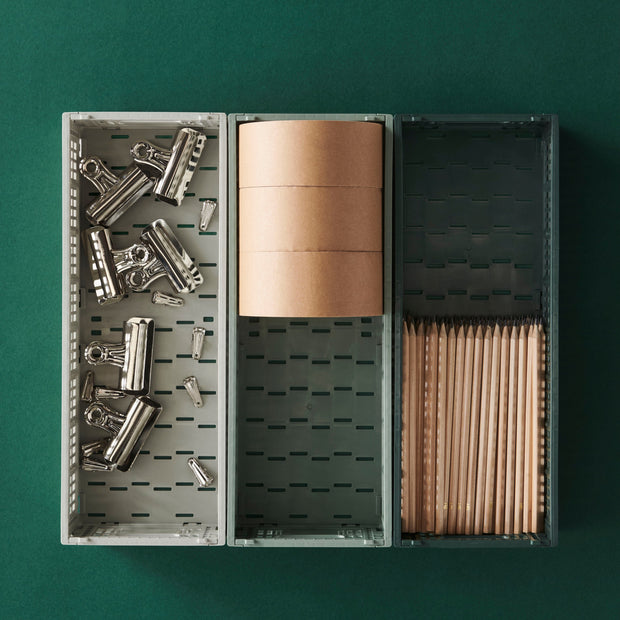 HAY Úložný box Colour Crate, Cube, Grey - DESIGNSPOT