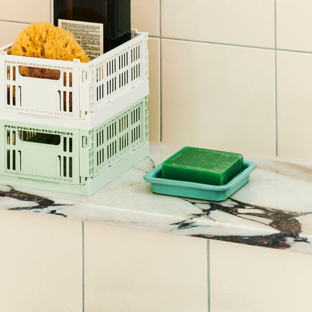 HAY Úložné boxy Colour Crate, Mini, 2 kusy, Dark Mint - DESIGNSPOT