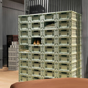 HAY Úložný box Colour Crate, Medium, Dusty Blue - DESIGNSPOT