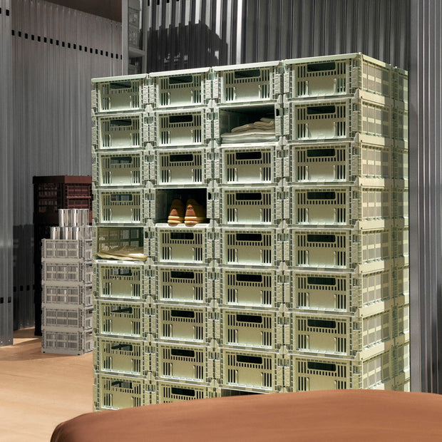 HAY Úložné boxy Colour Crate, Mini, 2 kusy, Dusty Blue - DESIGNSPOT